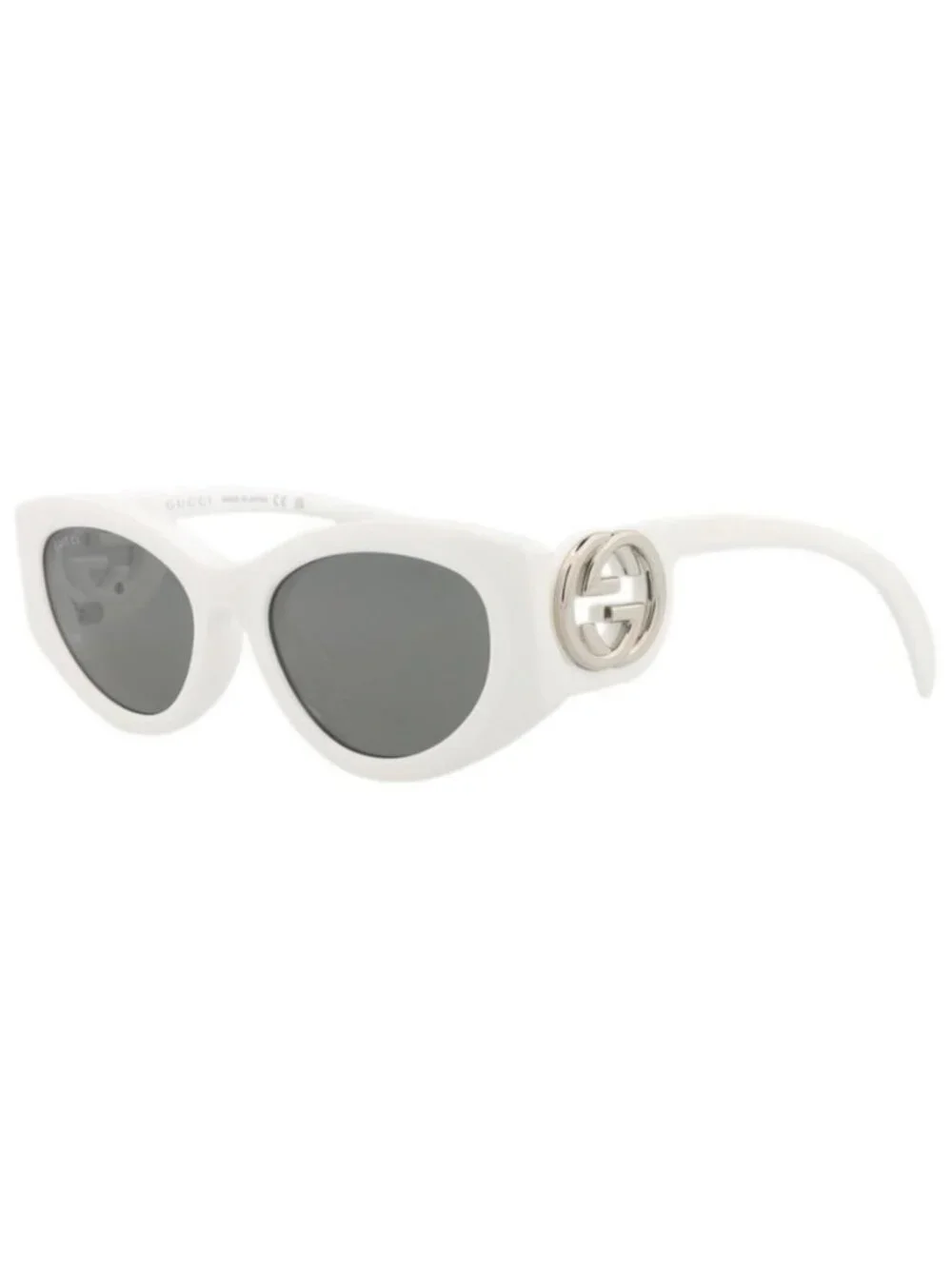 New Gucci Womens Cat Eye White White Grey Fashion Designer Sunglasses